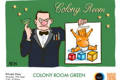 LICENCE TO OFFEND – Back from the Ban: Controversial Cartoon Show opens at Colony Room Green – 16 September – 4 October 2025